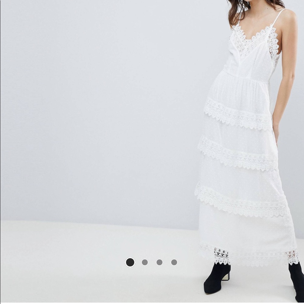 ASOS Vera Moda White Lace Dress - Picture 3 of 7